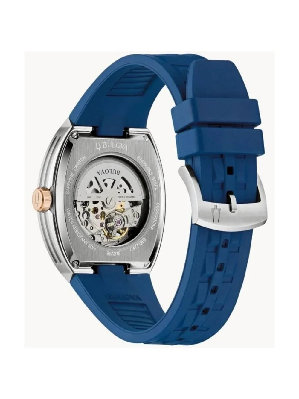 NWT Bulova Maquina Automatic Blue Dial Men's Watch